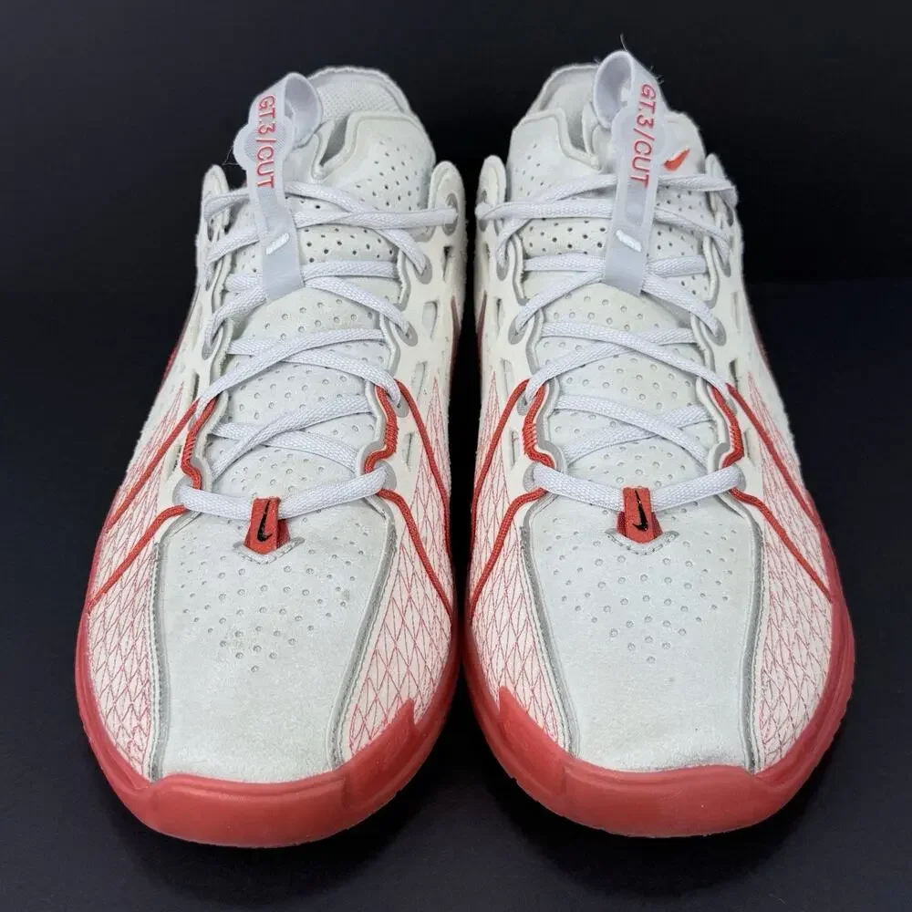 Nike GT Cut 3 Men’s 10.5 White Picante Red Basketball Shoes DV2918-101